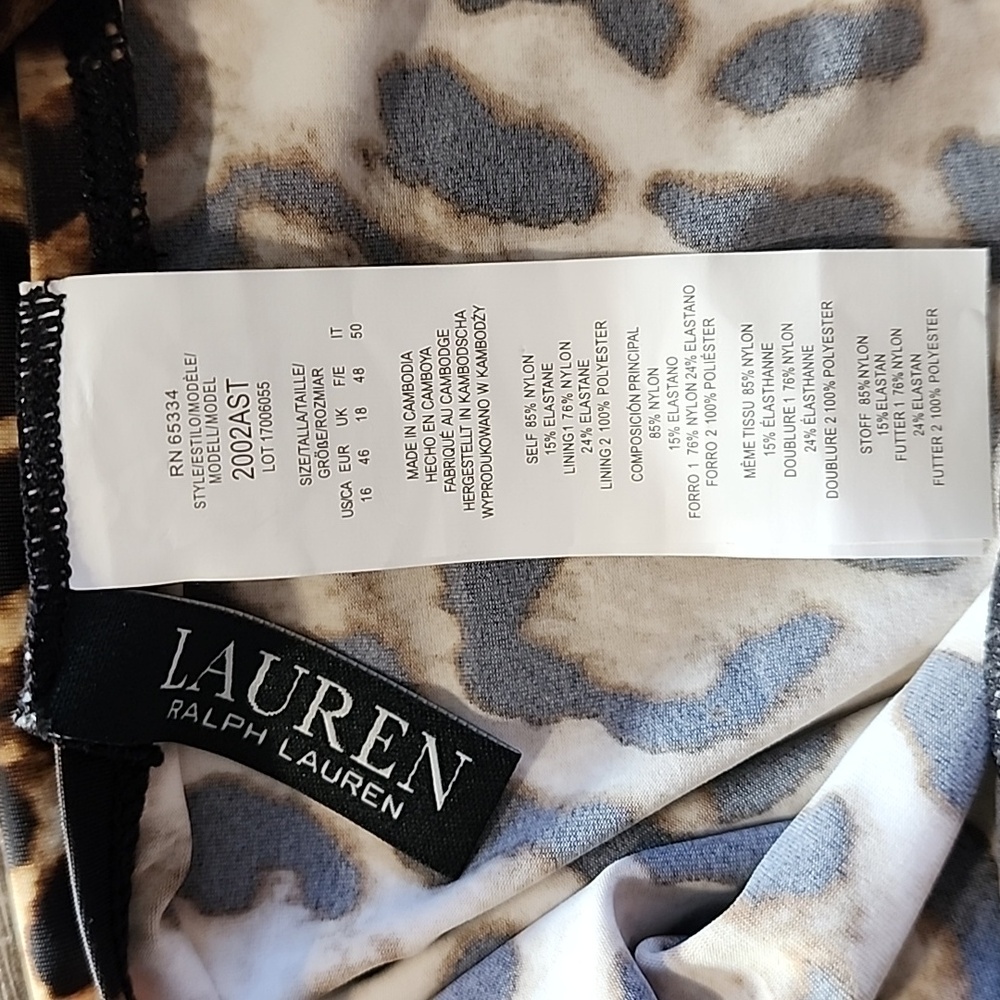 Ralph Lauren Animal-Print One-Piece Swimsuit - Picture 5 of 8